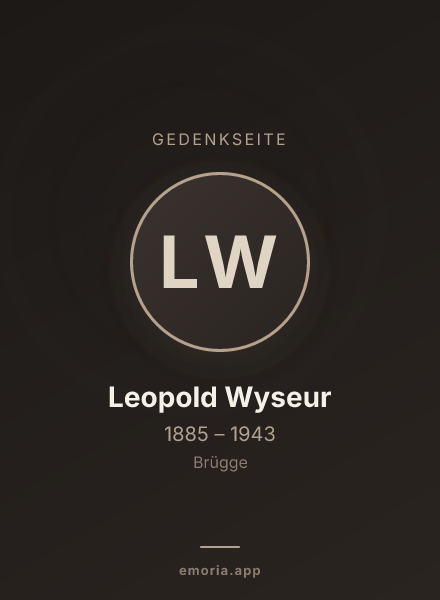 Gedenkportrait von Leopold Wyseur
