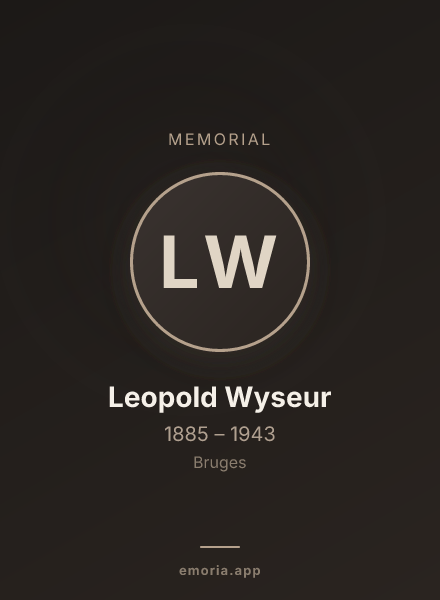 Memorial portrait of Leopold Wyseur
