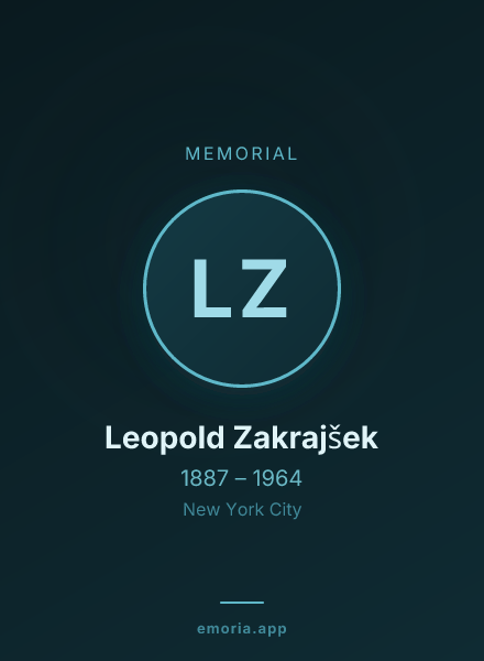 Memorial portrait of Leopold Zakrajšek