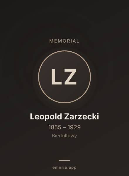 Memorial portrait of Leopold Zarzecki