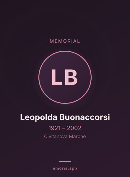Memorial portrait of Leopolda Buonaccorsi