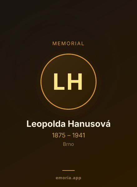 Memorial portrait of Leopolda Hanusová