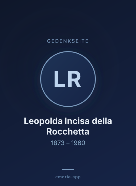 Gedenkportrait von Leopolda Incisa della Rocchetta