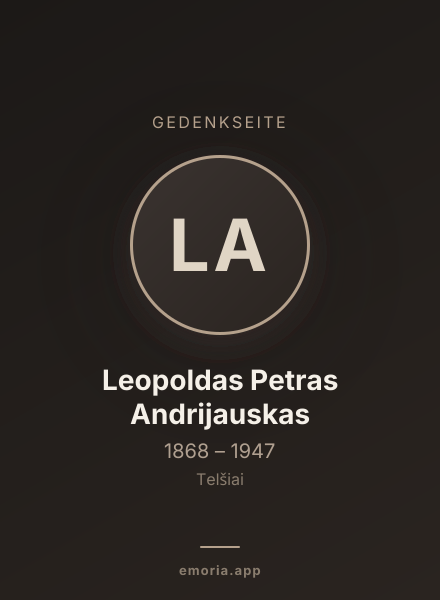 Gedenkportrait von Leopoldas Petras Andrijauskas