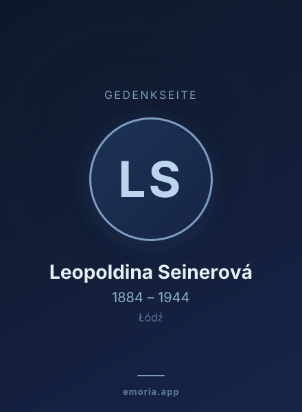 Gedenkportrait von Leopoldina Seinerová
