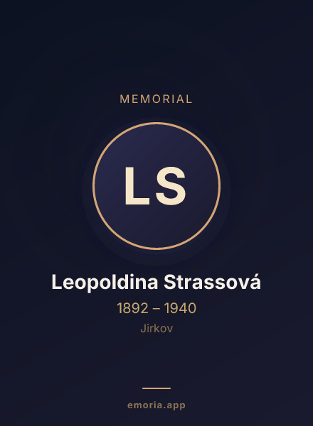 Memorial portrait of Leopoldina Strassová
