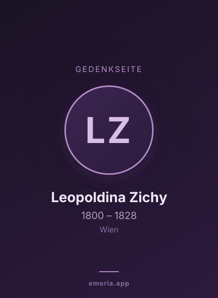 Gedenkportrait von Leopoldina Zichy