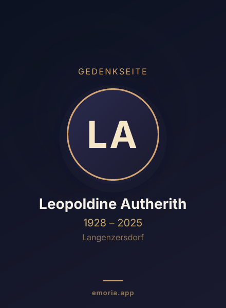 Gedenkportrait von Leopoldine Autherith