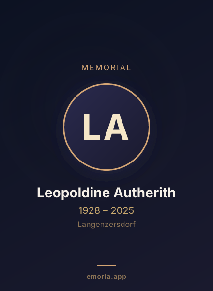 Memorial portrait of Leopoldine Autherith