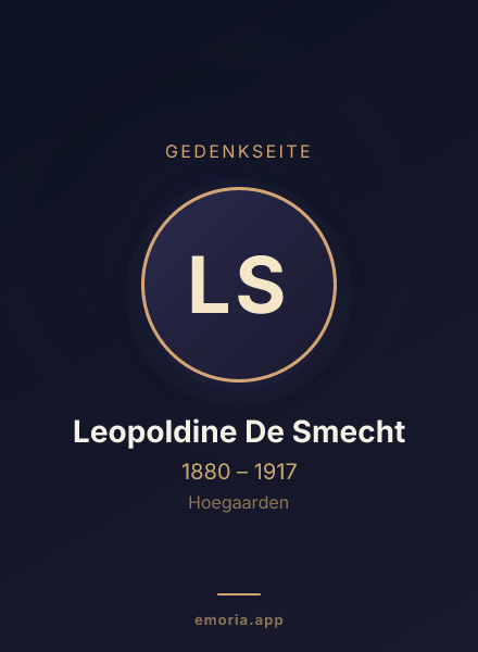 Gedenkportrait von Leopoldine De Smecht