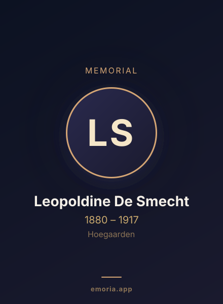 Memorial portrait of Leopoldine De Smecht