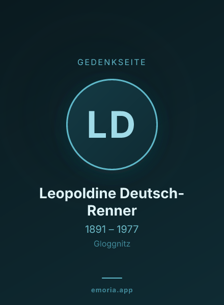 Gedenkportrait von Leopoldine Deutsch-Renner