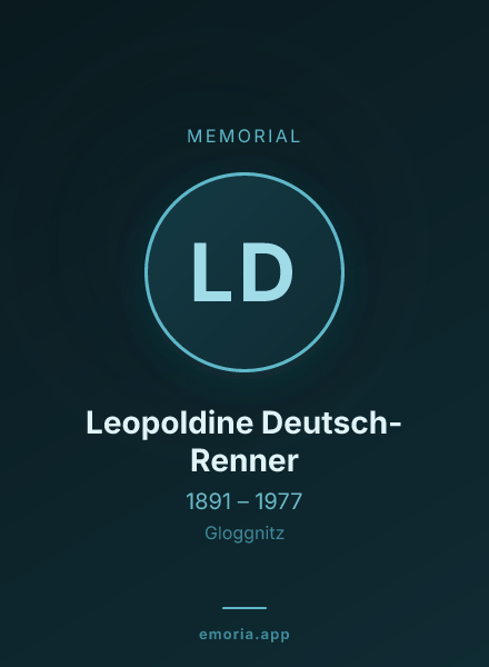 Memorial portrait of Leopoldine Deutsch-Renner