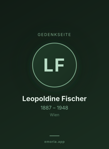 Gedenkportrait von Leopoldine Fischer