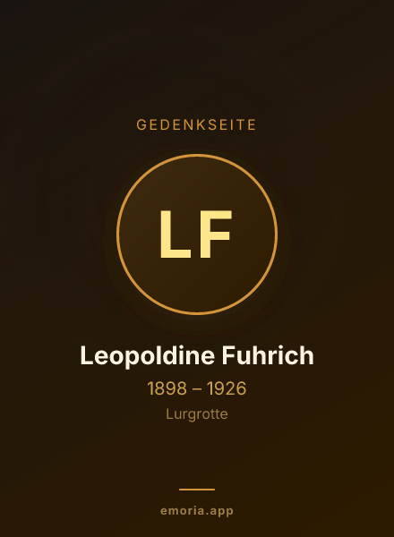 Gedenkportrait von Leopoldine Fuhrich