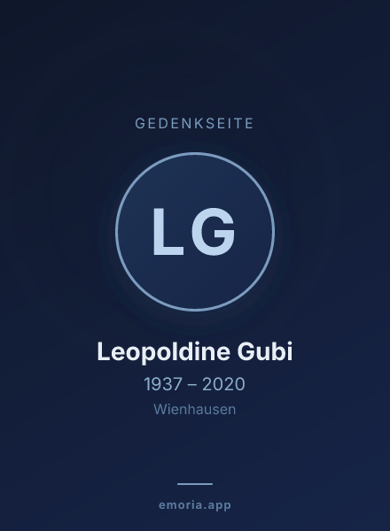 Gedenkportrait von Leopoldine Gubi