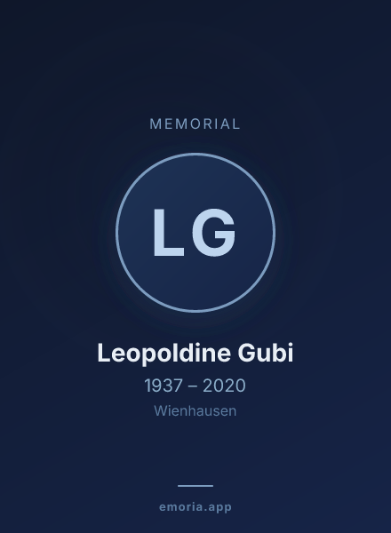 Memorial portrait of Leopoldine Gubi