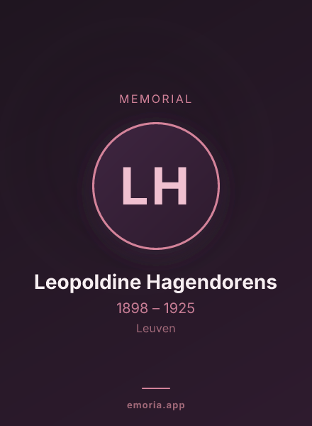 Memorial portrait of Leopoldine Hagendorens