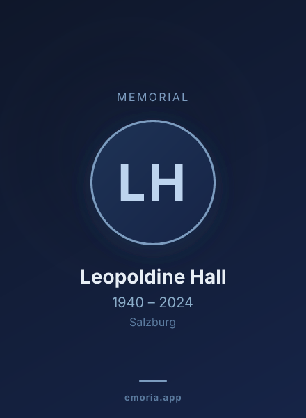 Memorial portrait of Leopoldine Hall