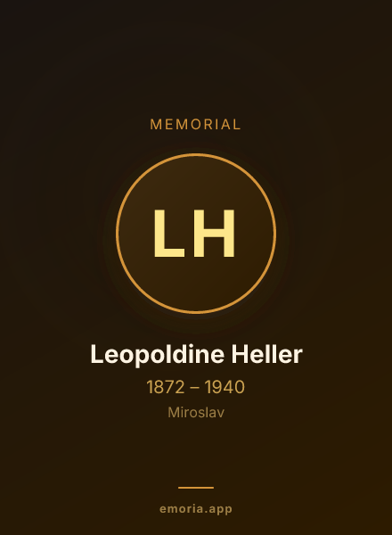 Memorial portrait of Leopoldine Heller