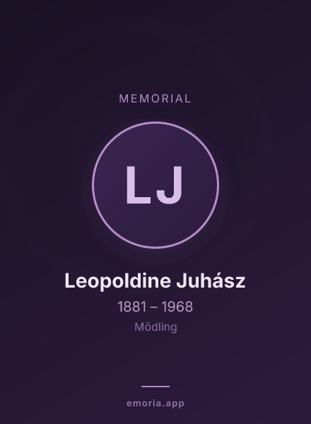 Memorial portrait of Leopoldine Juhász