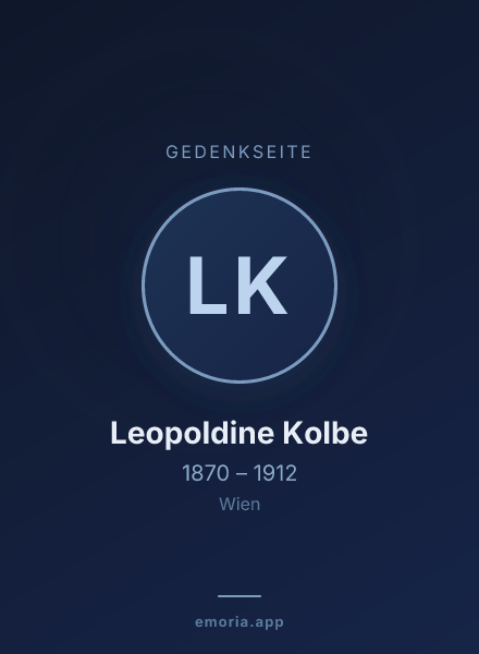 Gedenkportrait von Leopoldine Kolbe