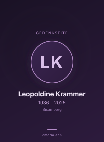Gedenkportrait von Leopoldine Krammer