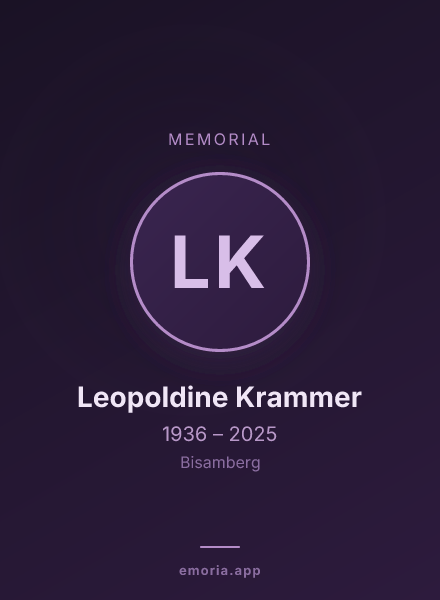 Memorial portrait of Leopoldine Krammer