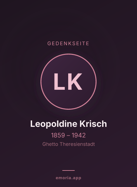Gedenkportrait von Leopoldine Krisch