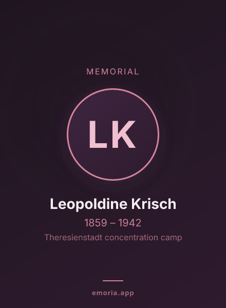 Memorial portrait of Leopoldine Krisch