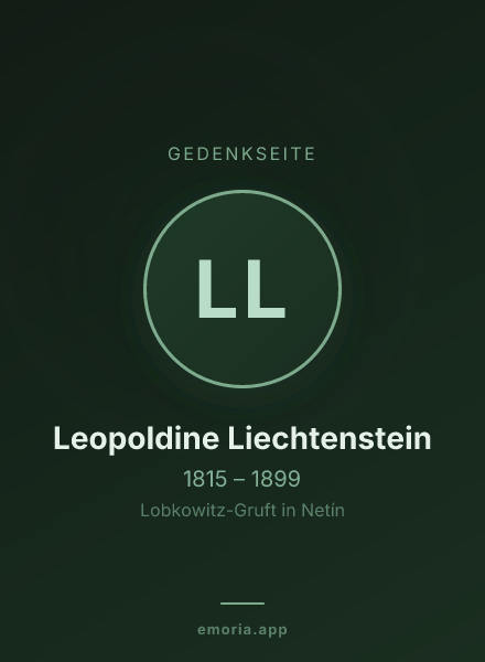 Gedenkportrait von Leopoldine Liechtenstein