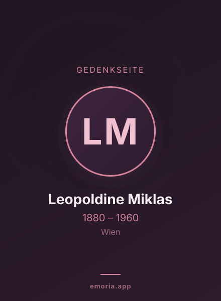 Gedenkportrait von Leopoldine Miklas