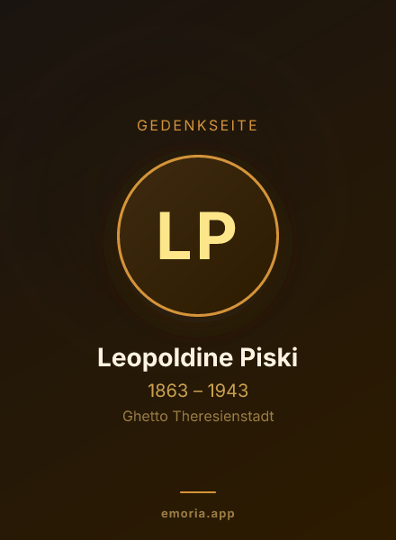 Gedenkportrait von Leopoldine Piski