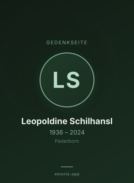 Gedenkportrait von Leopoldine Schilhansl