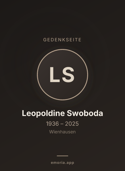 Gedenkportrait von Leopoldine Swoboda