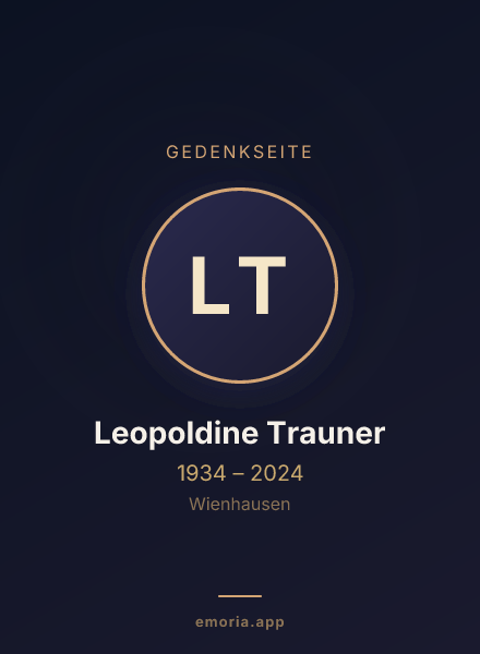 Gedenkportrait von Leopoldine Trauner