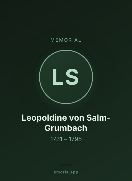Memorial portrait of Leopoldine von Salm-Grumbach