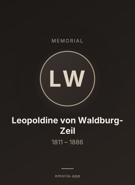 Memorial portrait of Leopoldine von Waldburg-Zeil