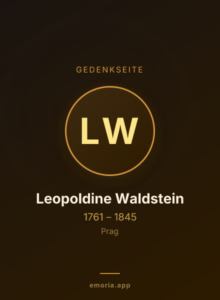 Gedenkportrait von Leopoldine Waldstein
