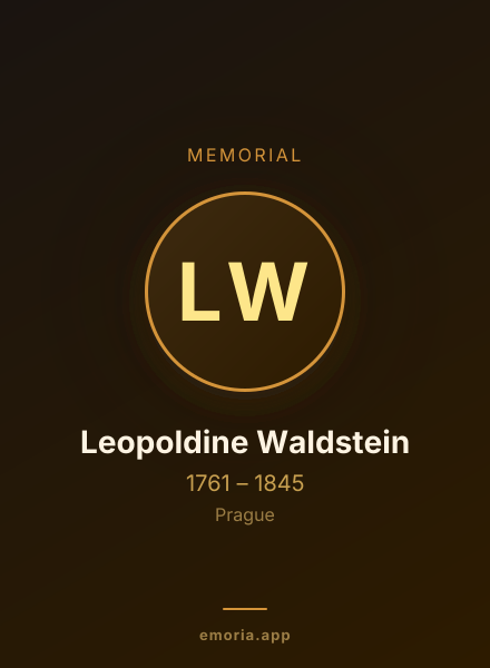 Memorial portrait of Leopoldine Waldstein