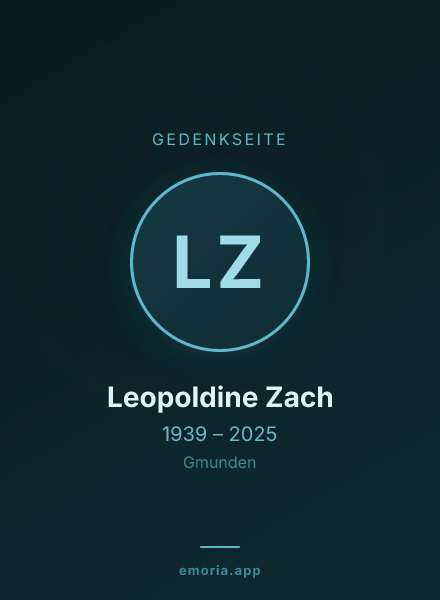 Gedenkportrait von Leopoldine Zach