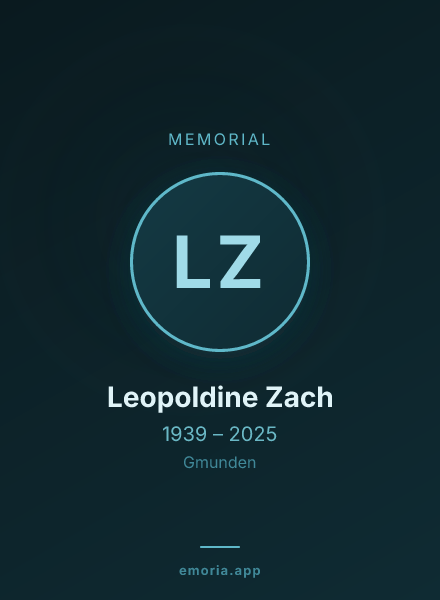 Memorial portrait of Leopoldine Zach