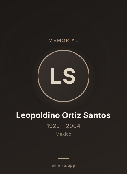 Memorial portrait of Leopoldino Ortiz Santos
