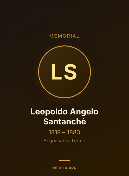 Memorial portrait of Leopoldo Angelo Santanchè