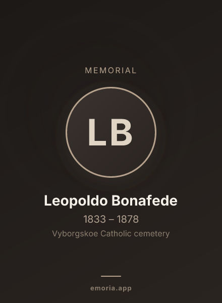 Memorial portrait of Leopoldo Bonafede