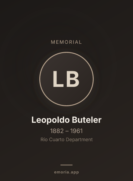Memorial portrait of Leopoldo Buteler