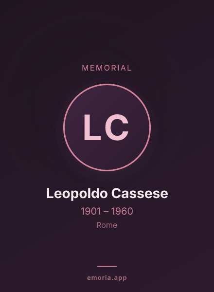 Memorial portrait of Leopoldo Cassese