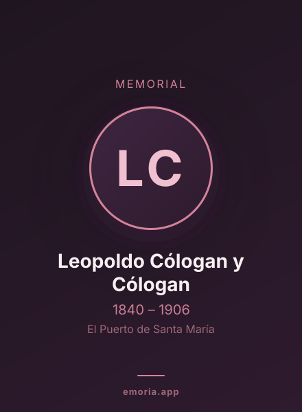 Memorial portrait of Leopoldo Cólogan y Cólogan