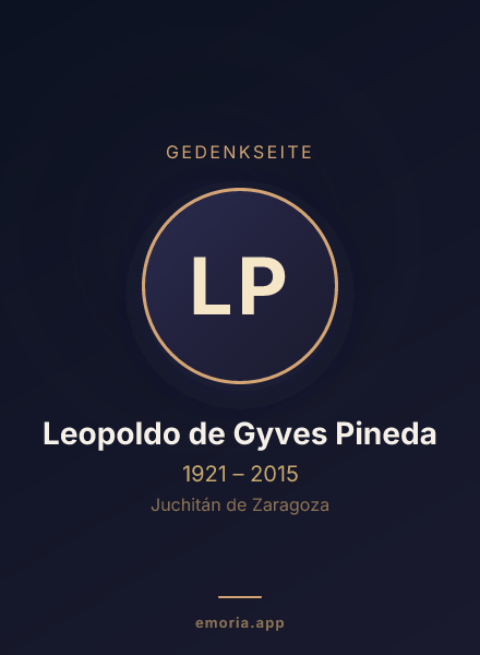 Gedenkportrait von Leopoldo de Gyves Pineda