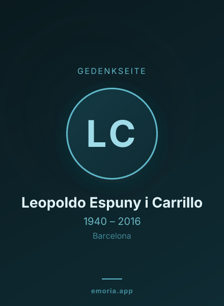 Gedenkportrait von Leopoldo Espuny i Carrillo